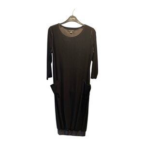 🇨🇦 Periphery Black Velour Dress Size Medium
